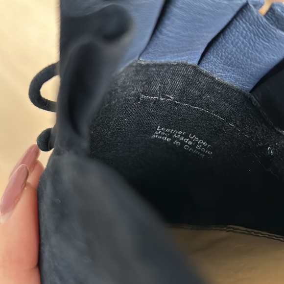 Splendid Chandler Suede Mules in Navy Blue - Picture 4 of 5